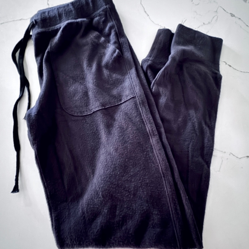 Spiritual Gangster Fuzzy Warm Charcoal Lounge Pants Small NEW